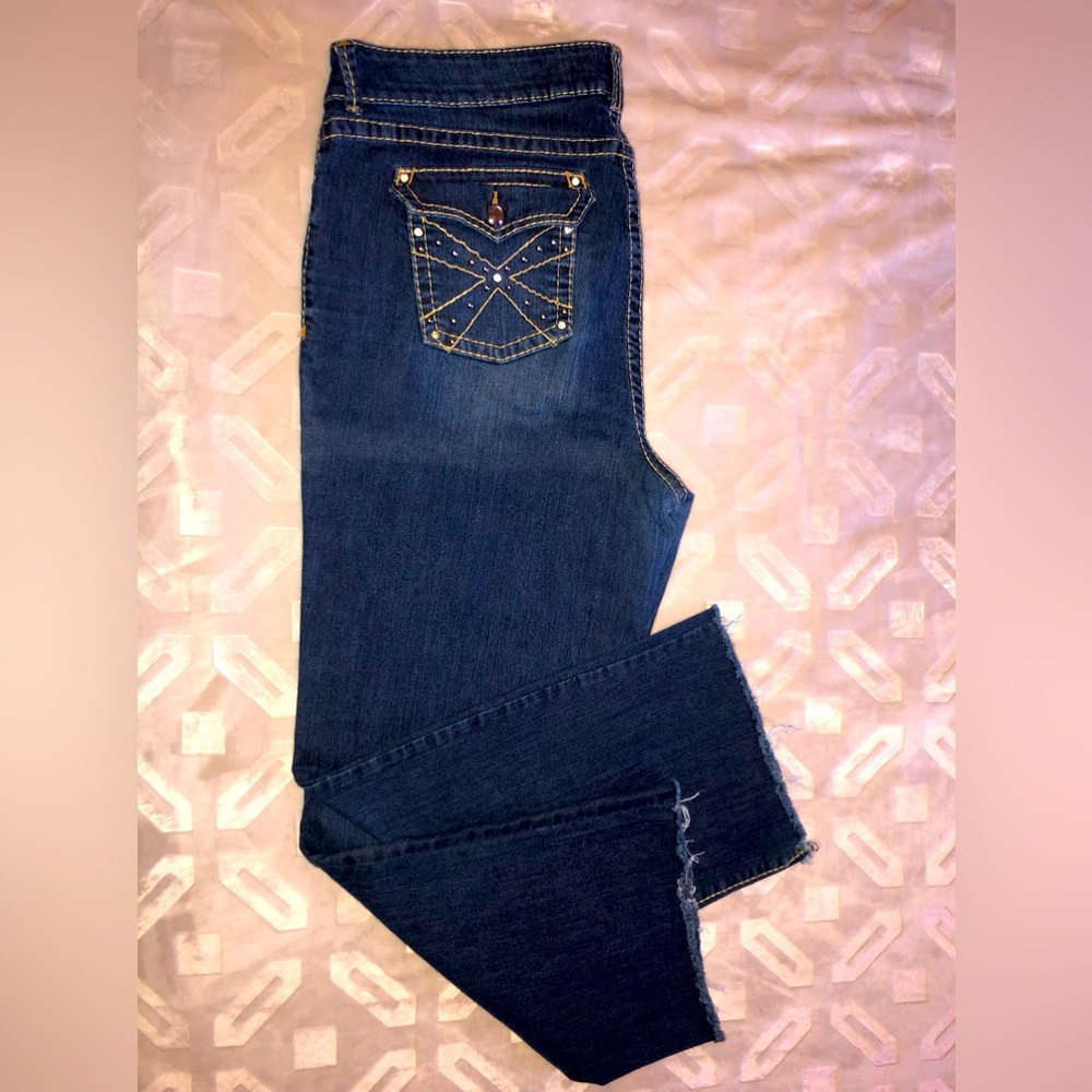 NWOT X TEN DENIM USA PLUS SIZE Dark Wash Flare Wide Leg Jeans size 24
